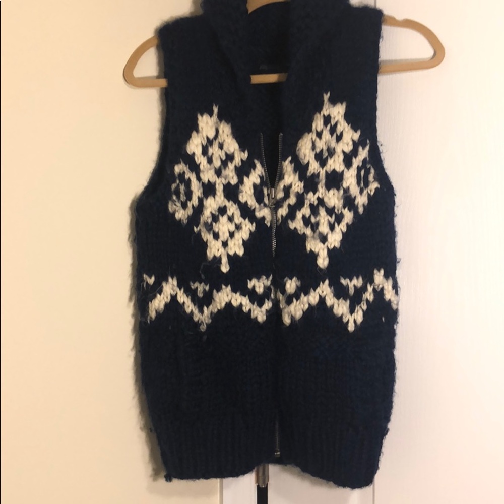 Navy knit vest